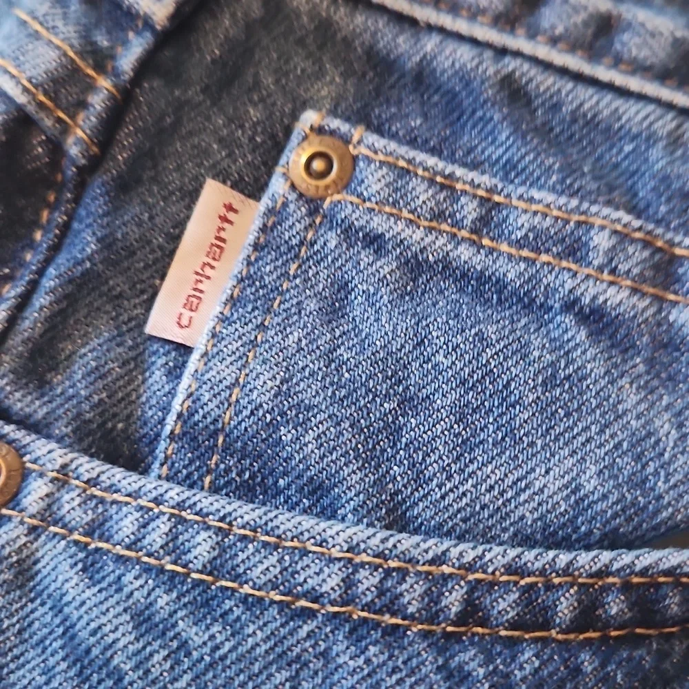Carhartt Relaxed Fit Acid Washed Straight Leg 100% Cotton Jeans